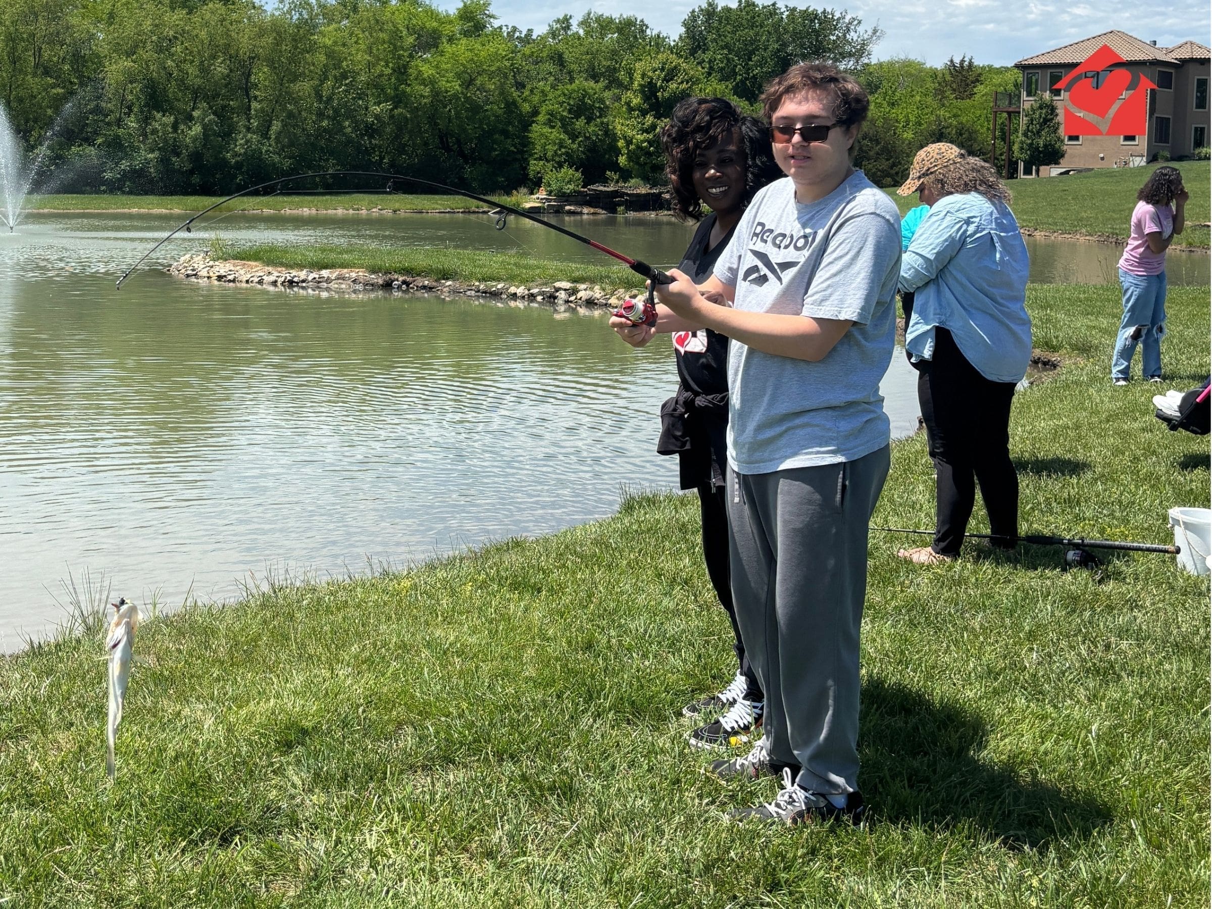 TNC Community individual caught a fish at Spring Fun Day